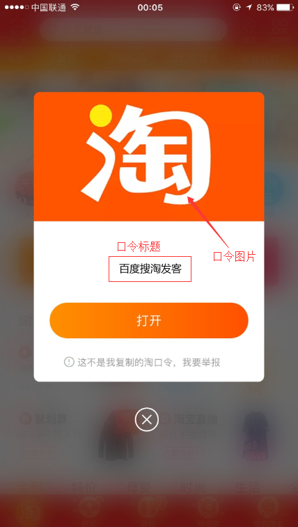 手淘打开淘口令效果图 手淘打开淘口令效果图